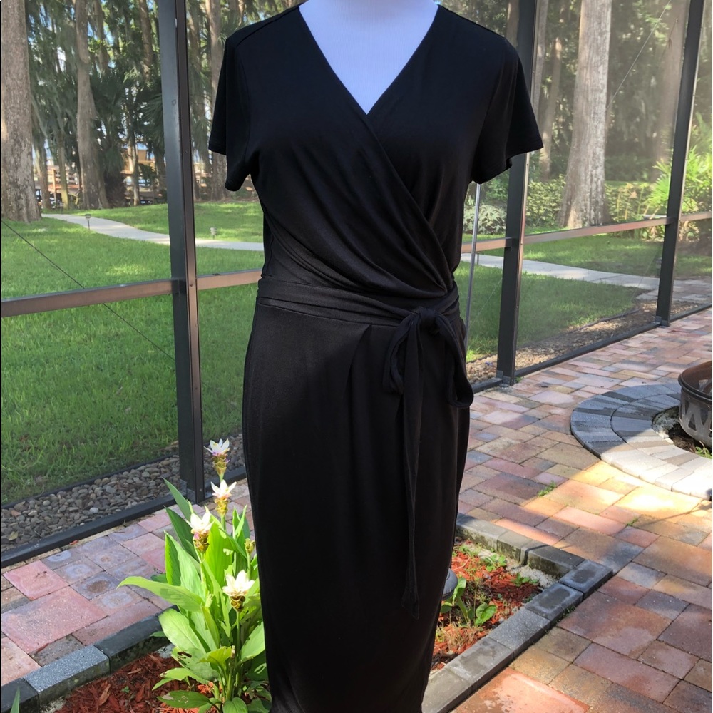 Banana Republic Black Wrap Dress